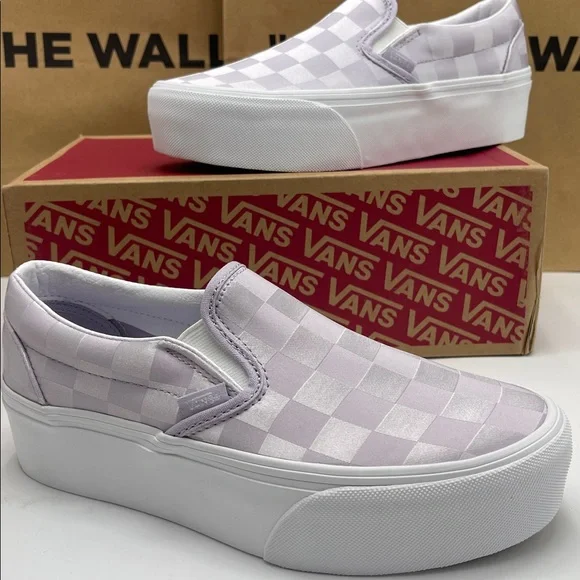 Vans Platform Sneakers Classic Slip-On Stackform
Satin Checkerboard Lilac - Picture 14 of 16